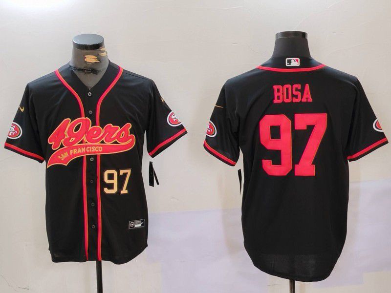 Men San Francisco 49ers #97 Bosa Black gold Joint Name 2024 Nike Limited NFL Jersey style 2->san francisco 49ers->NFL Jersey